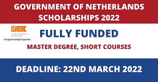 Government of Netherlands Scholarships 2022 | Fully Funded